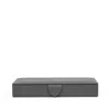 Smythson Mini Cufflink Box In Panama In Storm Grey