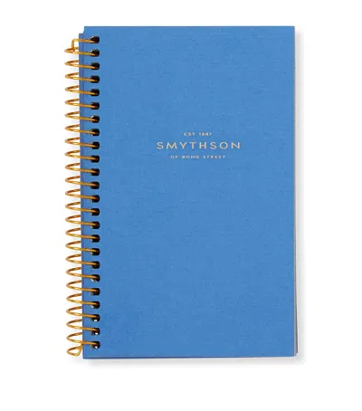 Smythson Mini Spiral Refill Pad In Blue