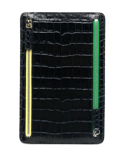 Smythson Multi-zip Case In Blue