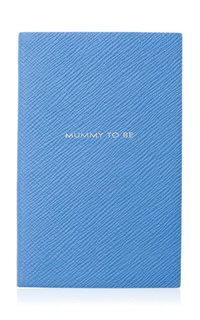 Smythson - Mummy To Be Panama Leather Notebook - Blue