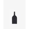 Smythson Navy Ludlow Leather Luggage Tag In Navy