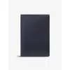 Smythson Panama 2022 Grained-leather Passport Cover In Navy