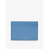 Smythson Nile Blue Panama Leather Passport Sleeve In Blue
