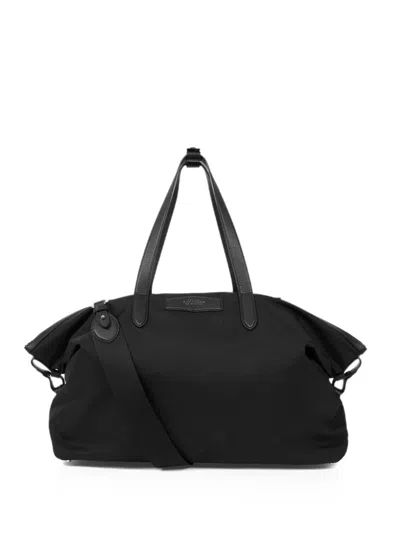 Smythson 노턴 캔버스 트래블 백 In Black
