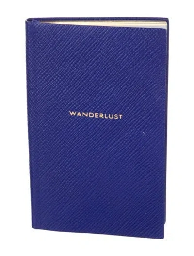 Pre-owned Smythson Notebook In Blue
