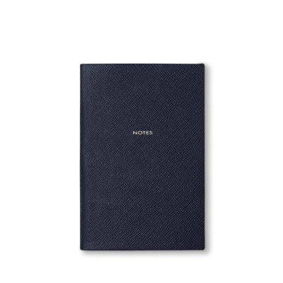 Smythson Notes Chelsea Notebook In Panama In Navy