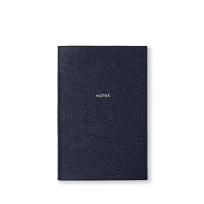 Smythson Notes Chelsea Notebook In Panama In Navy