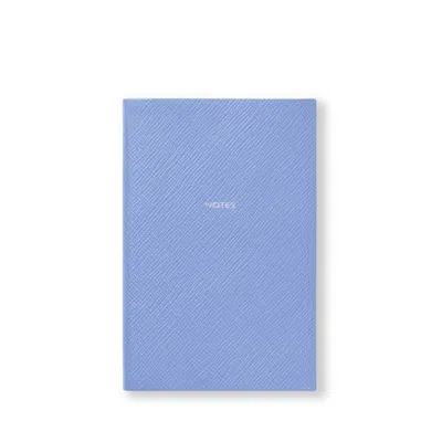 Smythson Notes Chelsea Notebook In Panama In Nile Blue