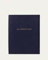 Smythson Off The Beaten Track Soho Travel Journal In Panama Leather, Navy In Navy