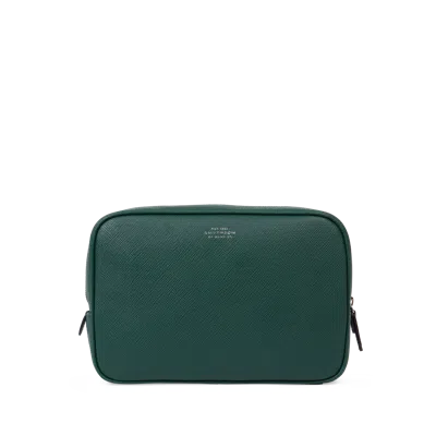 Smythson Organiser Tech Pouch In Panama In Forest