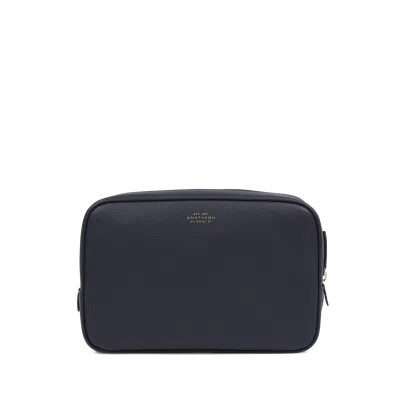 Smythson Organiser Tech Pouch In Panama In Navy