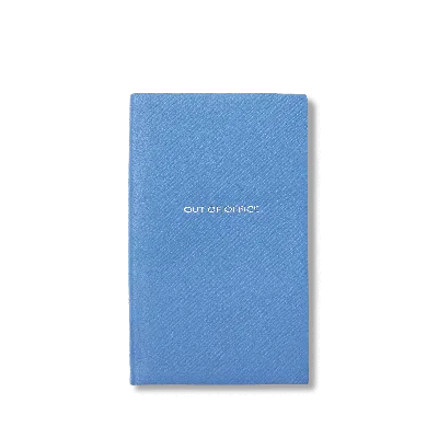 Smythson Out Of Office Panama Notebook In Nile Blue