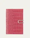 Smythson Panama 2026 Weekly Agenda In Mara Croc-embossed Leather In Pink