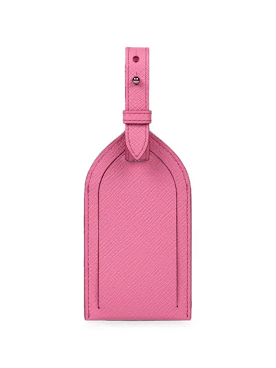 Smythson 파나마 조절식 여행용 캐리어 태그 In Pink