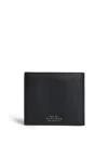 Smythson Panama Bi-fold Leather Wallet In Black