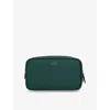 Smythson Womens Panama Double Leather Washbag Forest Green