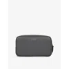 Smythson Womens Panama Double Leather Washbag S Grey In S Grey
