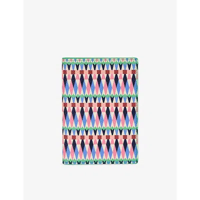 Smythson Panama Harlequin Leather Passport Cover