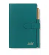 Smythson Panama Leather 2026 Diary With Pencil In Green