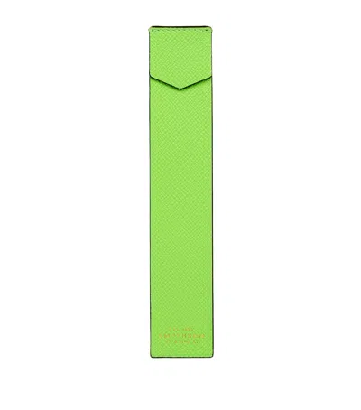 Smythson Panama Leather Bookmark