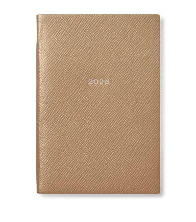 Smythson Panama Leather Chelsea 2026 Diary In Brown