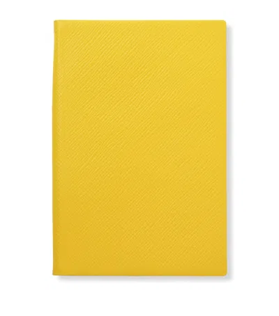 Smythson Strawberry Panama Notebook In Yellow