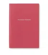 Smythson Panama Leather Chelsea Wonder Woman Notebook In Red