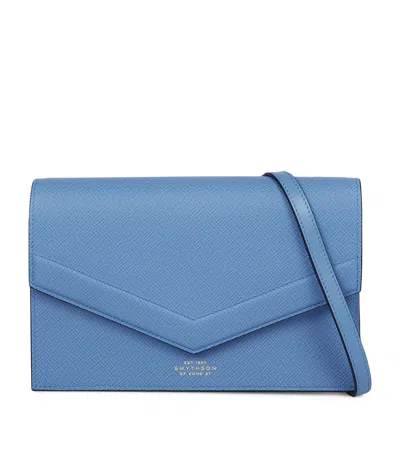 Smythson Panama Leather Envelope Cross-body Bag