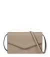 Smythson Envelope Crossbody Bag In Panama In Beige