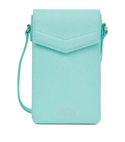 Smythson Panama Leather Envelope Phone Case