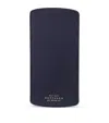 Smythson Panama Leather Glasses Case In Blue
