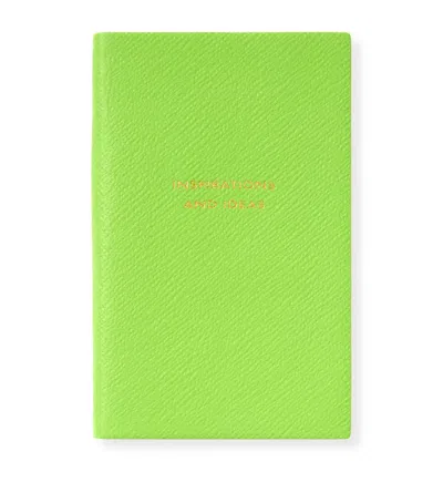 Smythson Panama Leather Inspirations And Ideas Notebook In Green