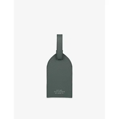 Smythson Panama Leather Luggage Tag