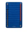Smythson Panama Leather Multi-zip Travel Wallet In Blue