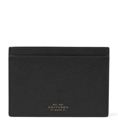 Smythson Passport Sleeve In Panama In Black