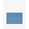 Smythson Panama Leather Passport Sleeve Nile Blue In Nile Blue