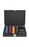 Smythson Poker Set In Panama In Black