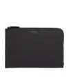 Smythson Panama Leather Slim Pouch In Black