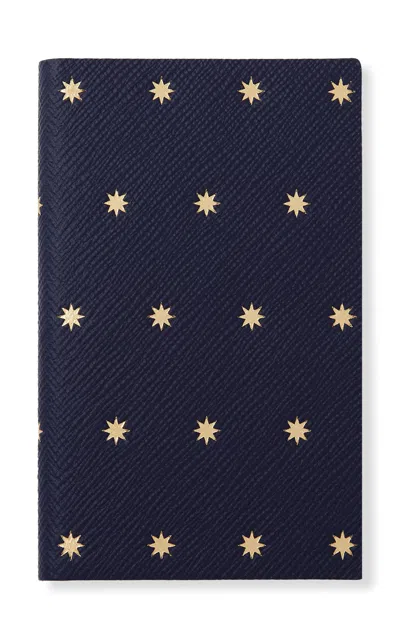 Smythson Stars Panama Notebook In Stars Navy