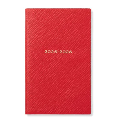 Smythson Panama Leather Weekly Diary 2025 In Red