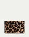 Smythson Panama Leopard-printed Leather Card Holder In Brown