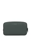 Smythson Panama Logo-print Wash Bag In 绿色