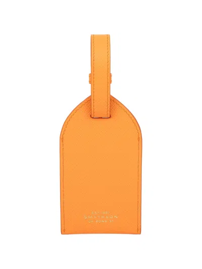 Smythson Panama Luggage Tag In Gold