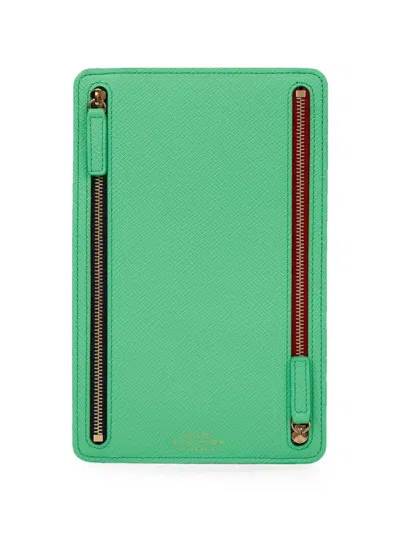 Smythson 파나마 멀티 지퍼 케이스 In 그린