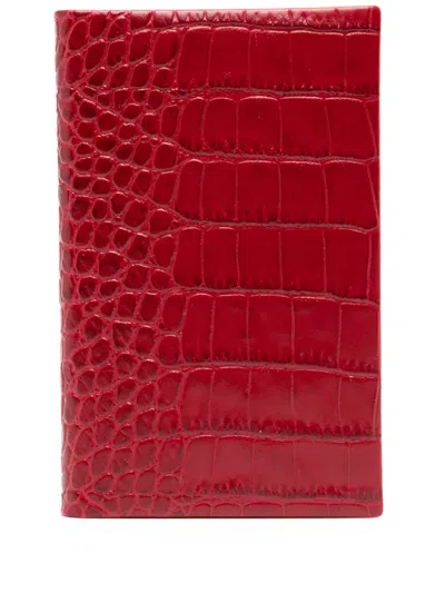 Smythson Panama Notebook In Mara In Red