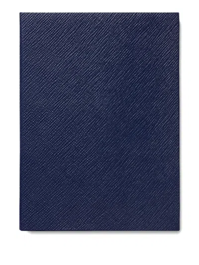 Smythson Panama Notebook In Blue
