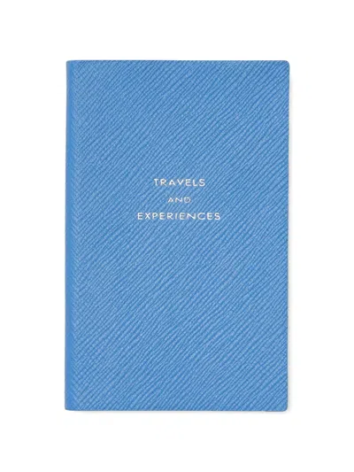 Smythson Panama Notebook In Blue