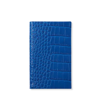 Smythson Panama Notebook In Mara In Cerulean