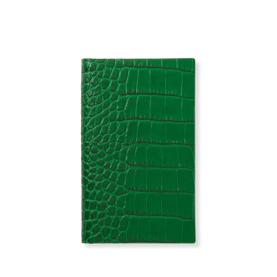 Smythson Panama Notebook In Mara In Green