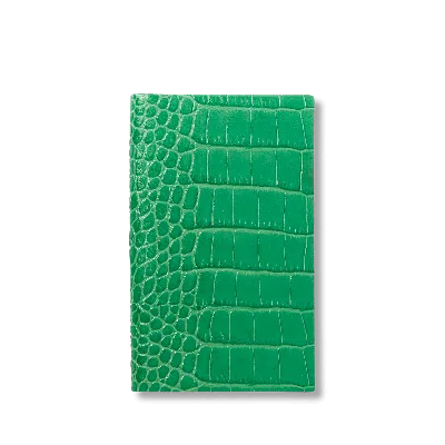 Smythson Panama Notebook In Mara In Jade